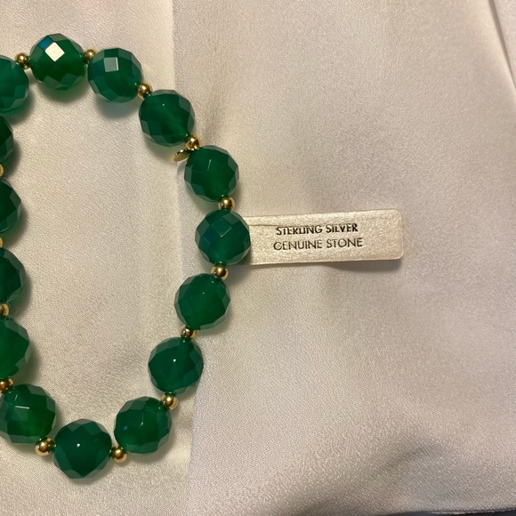 Onyx Green Bracelet sterling Silver Classic elegant style - Picture 8 of 9